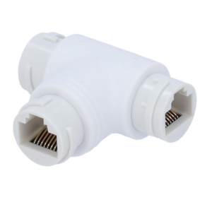 Adaptador RJ45 en T hembra 1 entrada / 2 salidas color blanco IP66