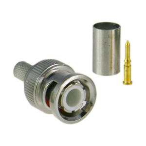 SAFIRE CON100HD Conector BNC Macho para Crimpar Cable Coaxial SDI mini RG59