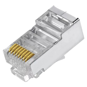 Conectores RJ45 Pasante Cat 5e FTP para Crimpar tipo EZ — Pack 50 uds (CON300-FTP5E-EZ)