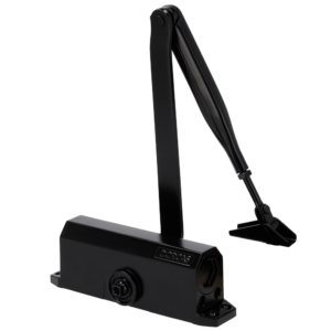 Dorcas DR-DC1-BLACK Cierrapuertas de brazo articulado para puertas 25–85 kg