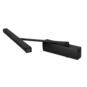 Dorcas D-22402 Black Cierrapuertas de Brazo Deslizante con Retención para Puertas de 20–60 kg