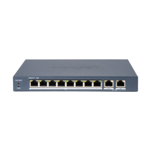 Hikvision DS-3E0310P-E/M(B) Switch PoE no gestionable 8 puertos 10/100 + 2 Gigabit, 80 W