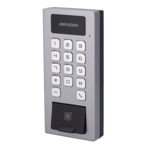 Hikvision DS-K1T502DBFWX-E1 Terminal de Control de Acceso Autónomo PoE con Huella, Tarjeta DESFire y Bluetooth