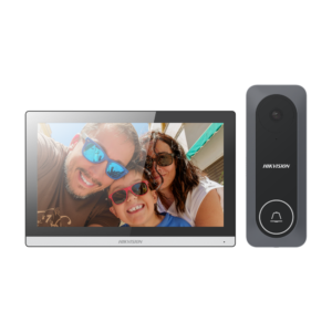 Hikvision DS-KIS312-P(B) Kit Videoportero 4 Hilos Híbrido WiFi con Monitor Táctil 7″