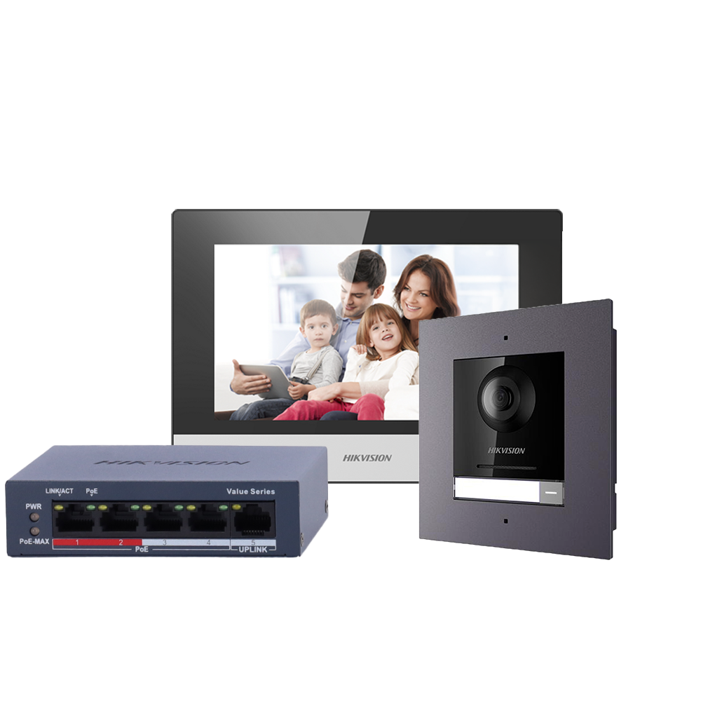 Hikvision DS-KIS602(B) Kit Videoportero IP WiFi con Placa