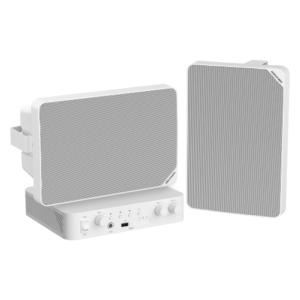 Hikvision DS-QAE1KA80120-2 Kit de Audio con Amplificador 80 W y 2 Altavoces de Techo 20 W
