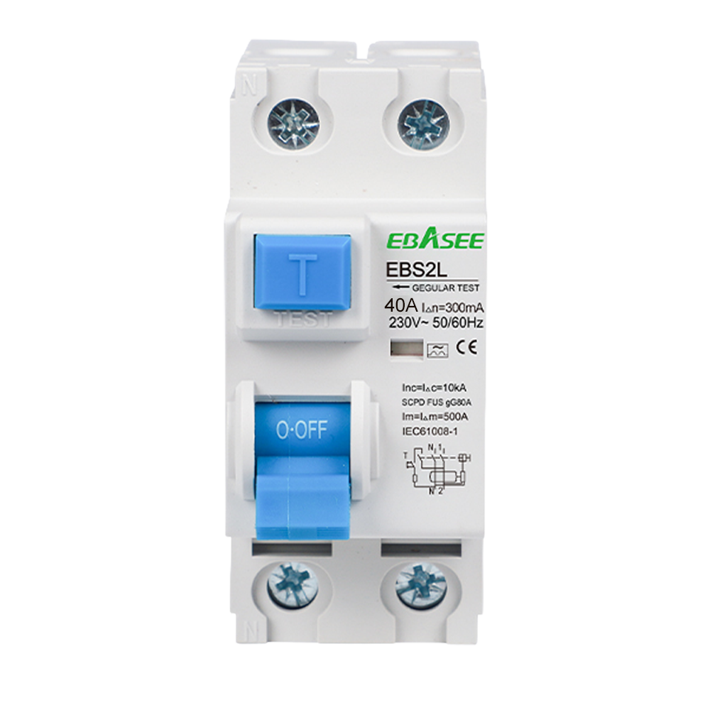 Ebasee EBS2L-40A-1P+N-300mA-A Interruptor Diferencial 2P 4