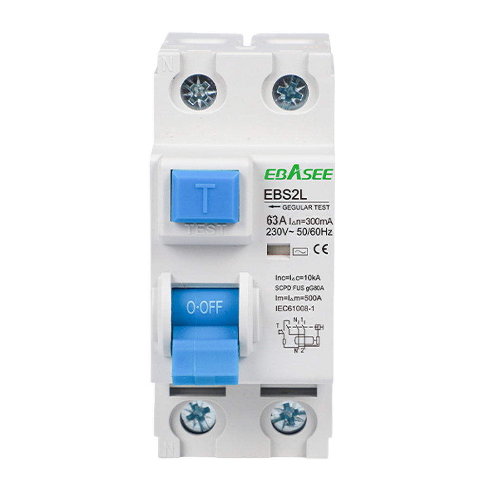 Ebasee EBS2L-63A-1P+N-30mA-A Interruptor Diferencial Tipo