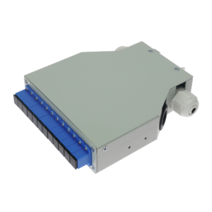 Avant FIBERBOX-DIN-12-SC-UPC Caja de distribución de fibra óptica para carril DIN con 12 adaptadores SC simplex UPC