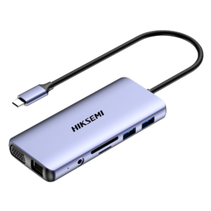 Hikvision HS-HUB-DS11STD Hub USB-C 11 en 1 con HDMI 4K, VGA, Ethernet y carga PD 100 W