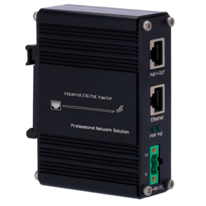 INJ-IPOE-60W-2.5G-DC Inyector Hi-PoE Industrial Multi-Gigabit 2.5G 60 W Carril DIN