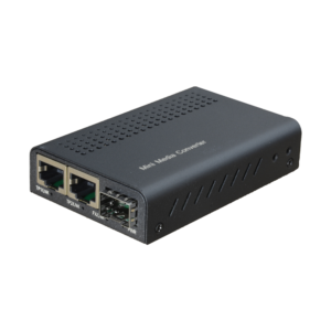 MC2GE-SFP Conversor de Medios Gigabit 2×RJ45 + 1×SFP con DIP Switch y chasis IP30