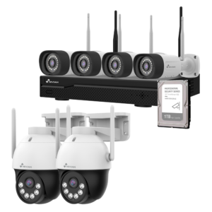 Nivian NV-KIT1030W6-6MCAM-1TB Kit Videovigilancia WiFi 10CH NVR + 4 Cámaras Bullet 3Mpx + 2 Cámaras PT 3Mpx 1TB