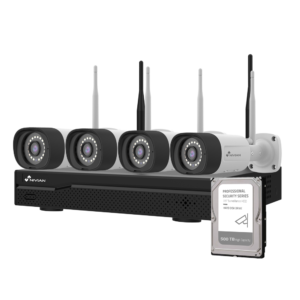 Nivian NV-KIT1630W6-4CAM-500GB Kit CCTV WiFi NVR 16 canales 4 Cámaras 3 Mpx 500 GB