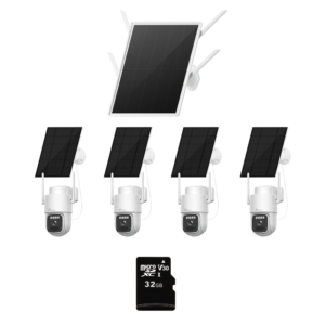 Nivian NV-KIT4GSOLAR430-4CAM-32GB Kit Videovigilancia 4G Solar 4MP con NVR 30000 mAh