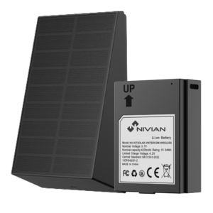 Nivian NV-KITSOLAR-VINTERCOM-WIRELESS Kit Batería 4200 mAh y Panel Solar 1,6 W para Videoportero WiFi HaLow