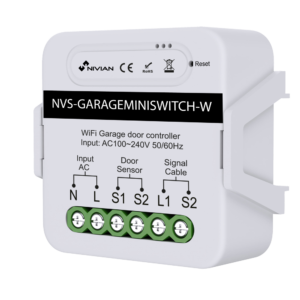 Nivian Smart NVS-GARAGEMINISWITCH-W Controlador WiFi Motor Puerta de Garaje 10A