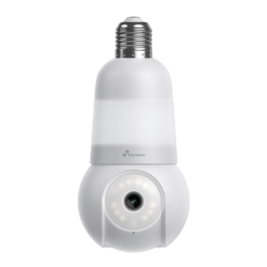Nivian NVS-IPC-BULB2-L360 Cámara IP WiFi 2K Bombilla E27 con Foco LED 360°