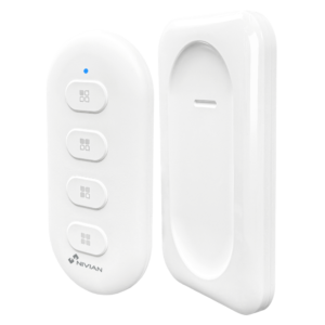 Nivian Smart NVS-MAG-BATBUTTON-4 Pulsador Inalámbrico RF433 2 Botones a Pilas