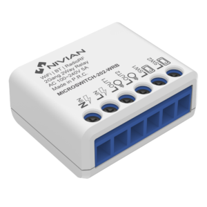 Nivian Smart NVS-MICROSWITCH-202-WRB Relé WiFi inteligente de 2 líneas 5A