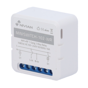 Nivian Smart NVS-MINISWITCH-102-WR Relé inteligente WiFi 1 línea 16A