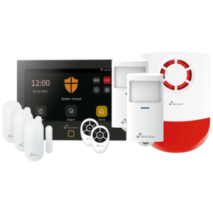 Nivian Smart NVS-TOUCHALARM-PREMIUM Kit de Alarma WiFi + GSM 4G con Teclado Táctil 433 MHz