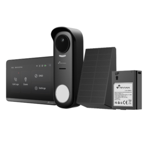 Nivian NVS-VIDEOINTERCOM-WIRELESS-SOLAR Kit Videoportero Inalámbrico WiFi HaLow con Panel Solar