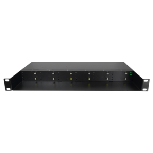 Avant Chasis Metálico 1U 19″ para 12 Conversores de Medios con Doble Fuente AC
