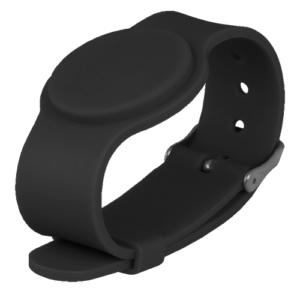 Pulsera de Proximidad RFID EM 125 kHz Pasiva Ajustable Negra — RFID-BAND-ADJ-BK