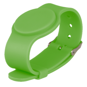 Pulsera RFID EM 125 kHz pasiva silicona verde correa ajustable 40-85 mm