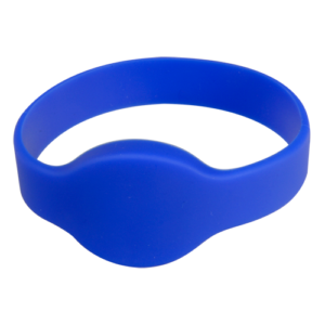 Pulsera de Proximidad RFID EM 125 kHz Pasiva Silicona Azul 65 mm