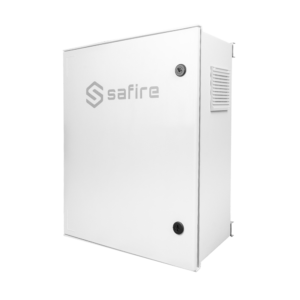 Safire SF-BOX6050AC8POE-UPS Armario Smartbox Poliéster SMC IP55 con Switch 8 Puertos PoE y UPS