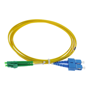 Latiguillo de Fibra Óptica Híbrido LC APC a SC UPC Monomodo G.657.A2 Dúplex 3 m LSZH