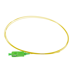 Safire SF-SC-APC-OS2-0015M-D09-Y Pigtail de fibra óptica simplex monomodo OS2 SC APC 0,9 mm
