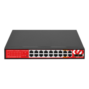 Safire SF-SW16FE2GE2MGSFP-2BT-240W Switch No Gestionable PoE+ Hi-PoE 240W 16 puertos FE + 2 uplink GE + 2 SFP 2.5G