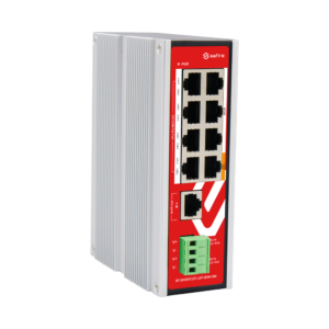 Safire SF-SWI8FE1FE-1BT-80W-DIN Switch Industrial Hi-PoE carril DIN 8 puertos FE PoE 80 W
