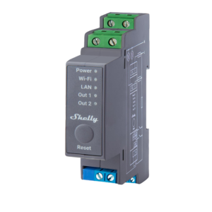 Shelly Pro 2 Interruptor Inteligente 2 Canales Carril DIN 16A WiFi/BT/LAN