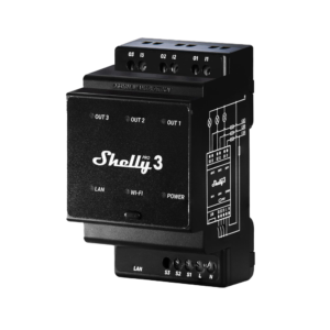 Shelly Pro 3 Interruptor Inteligente Carril DIN 3 Canales 16A WiFi/BT/LAN