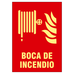 Cartel de Señalización Boca de Incendio Fotoluminiscente Categoría B SIGNS-26B-2129