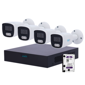 Uniarch UV-NVRKIT108B-4 Kit de Videovigilancia NVR PoE 8CH + 4 Cámaras Bullet 4 Mpx + HDD 1 TB
