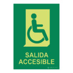 Señal fotoluminiscente salida accesible rectangular Clase A EYS-3100