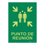 Señal fotoluminiscente punto de reunión rectangular Clase A EYS-3120
