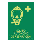 Señal fotoluminiscente equipo autónomo de respiración rectangular Clase A EYS-3210