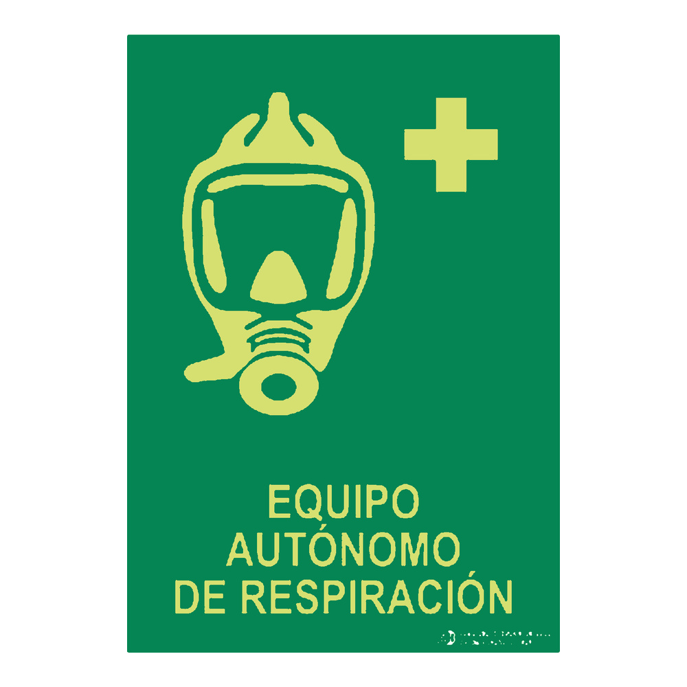 Señal fotoluminiscente equipo autónomo de respiración rectangular Clase A EYS-3210