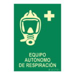 Señal fotoluminiscente equipo autónomo de respiración rectangular Clase B EYS-3210